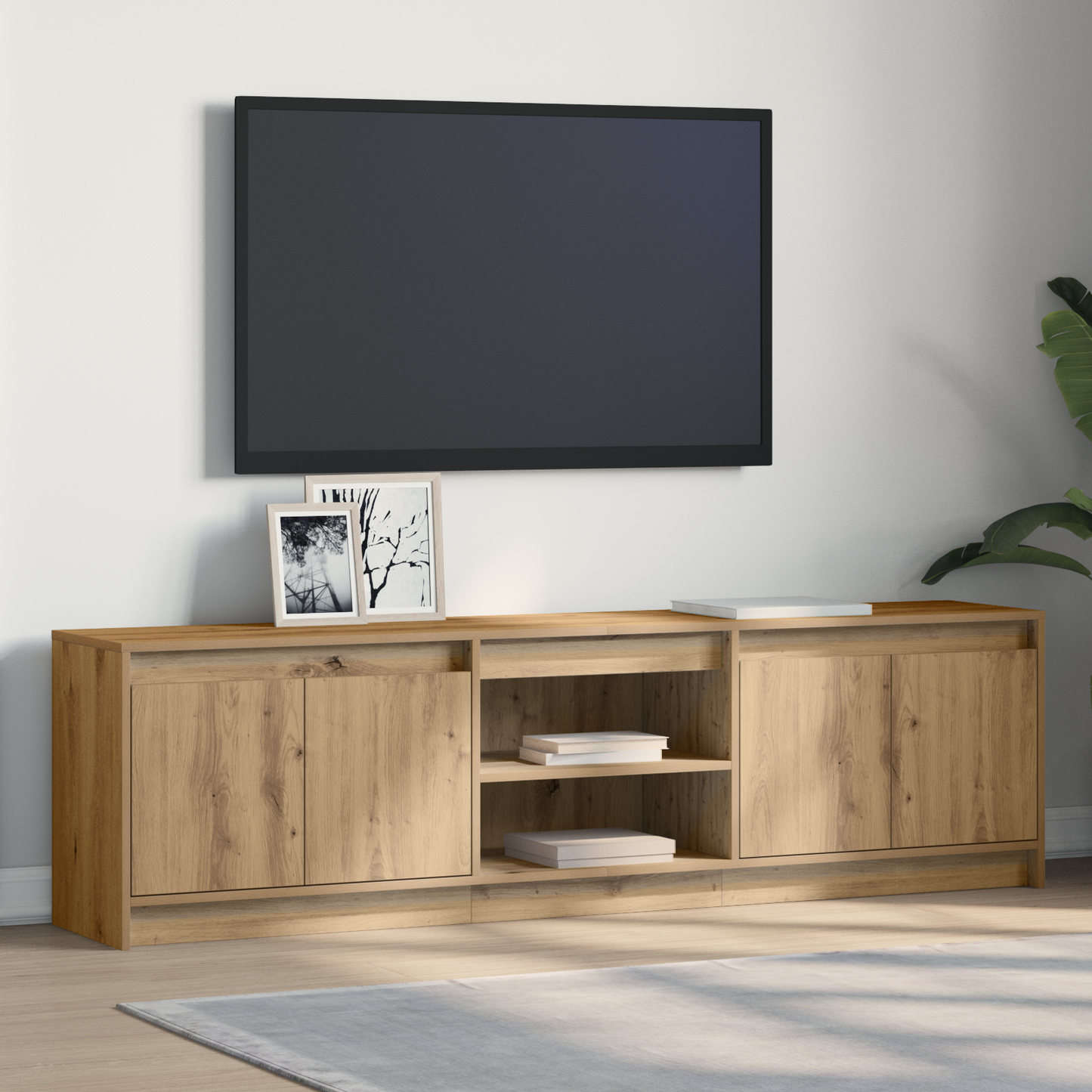TV Units 2 pcs Brown 180 x 34 x 50 cm Engineered wood