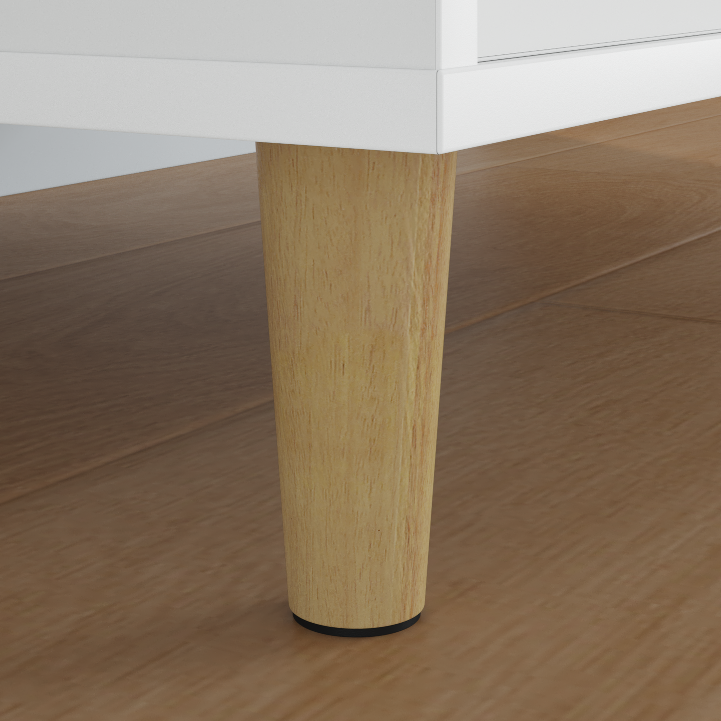 Furniture Feet 2 pcs Brown Ø 44 x 100 mm Solid Eucalyptus Wood