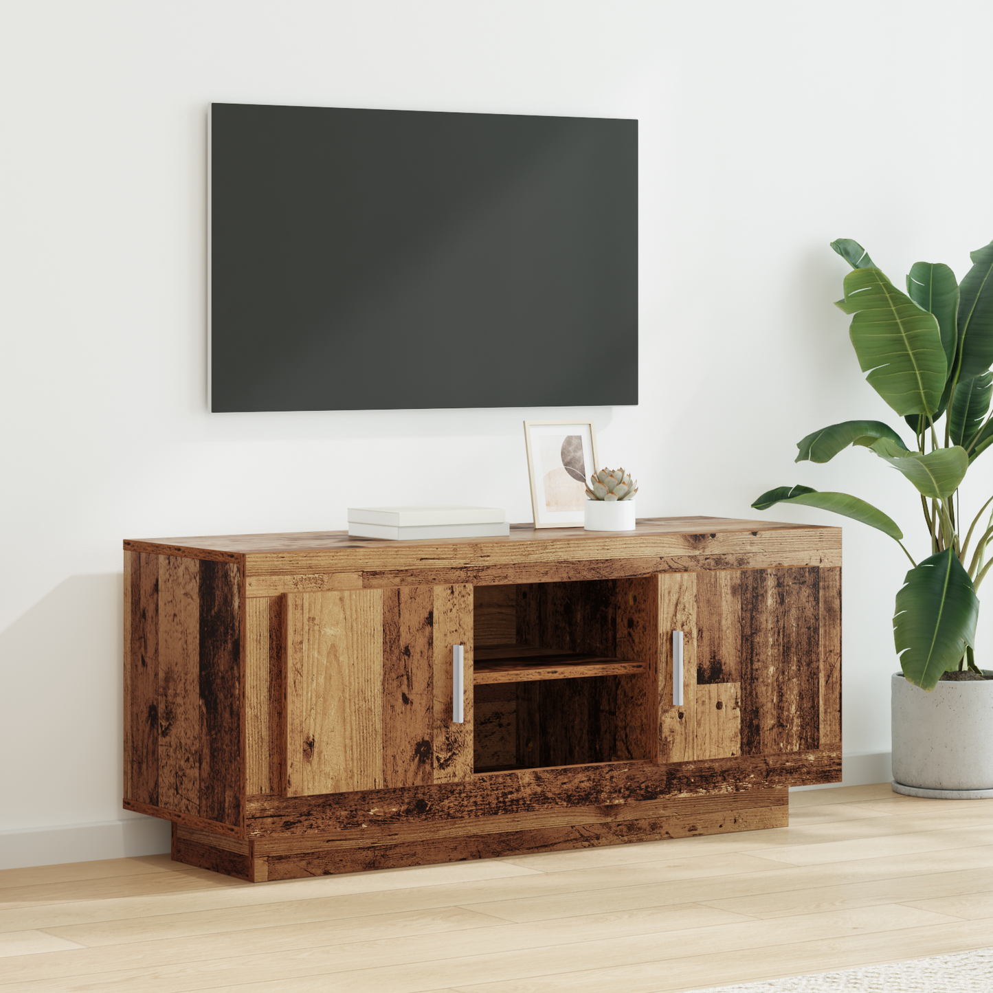 TV Cabinet Old Wood 102 x 35 x 45 cm Engineered Wood