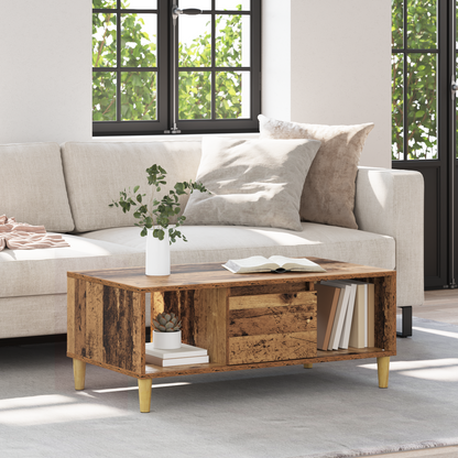 Coffee Table Old Wood 90 x 50 x 26.5 cm Engineered Wood