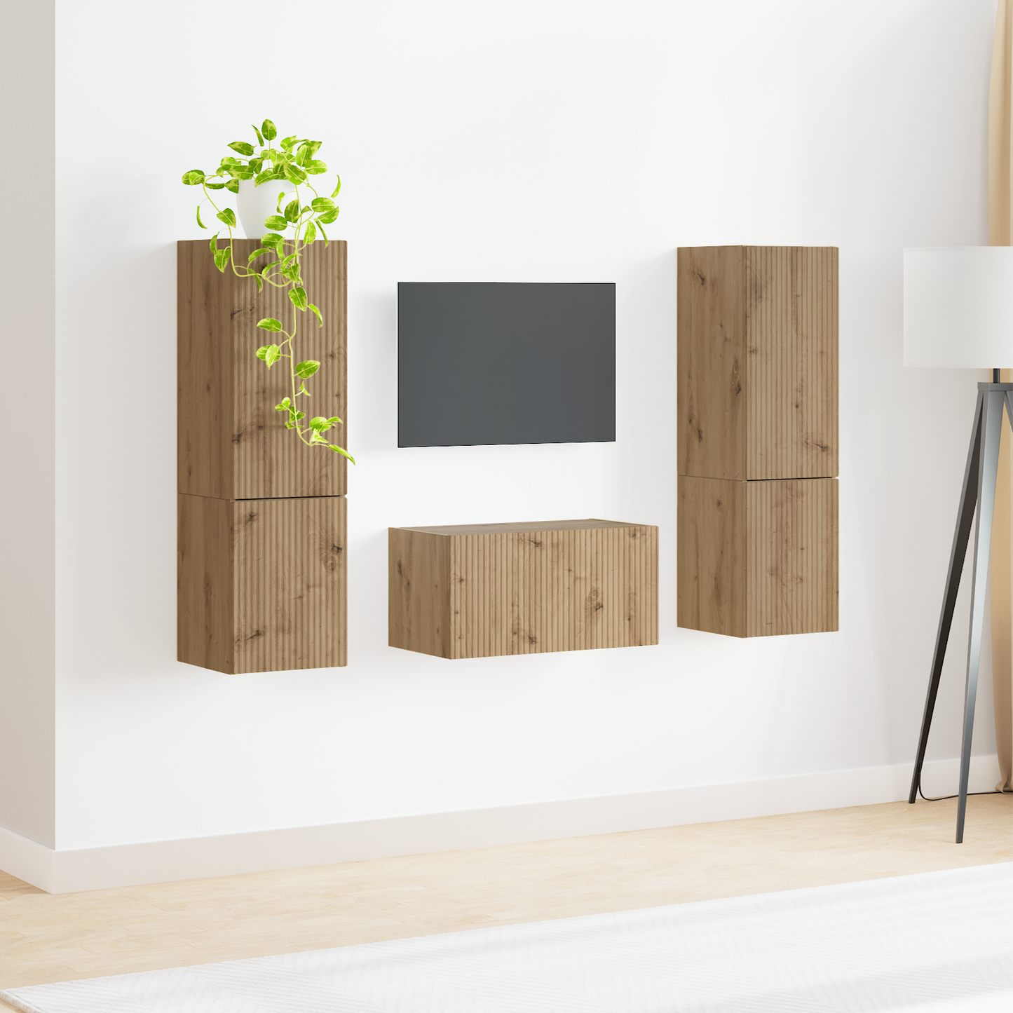 TV Cabinet Set 5 pcs Artisan Oak Engineered Wood