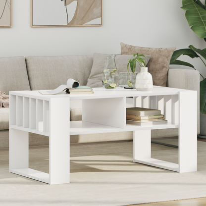 Coffee Table White 92 x 49.5 x 45 cm Engineered Wood