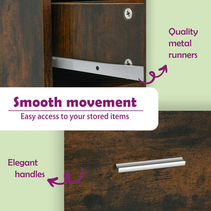 Bed Cabinets 2 pcs Smoked Oak 50x32x60 cm