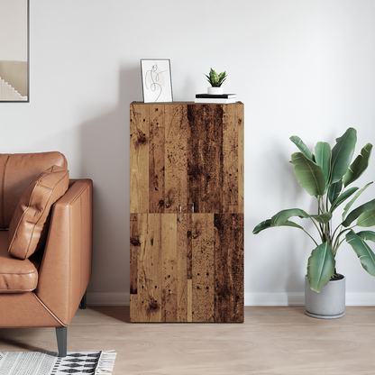 Office Cabinet Old Wood 60 x 32 x 115 cm Engineered Wood