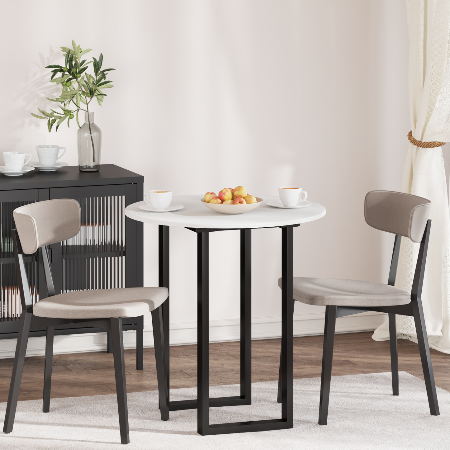 Table Top White Ø 70 x 1.5 cm Engineered Wood