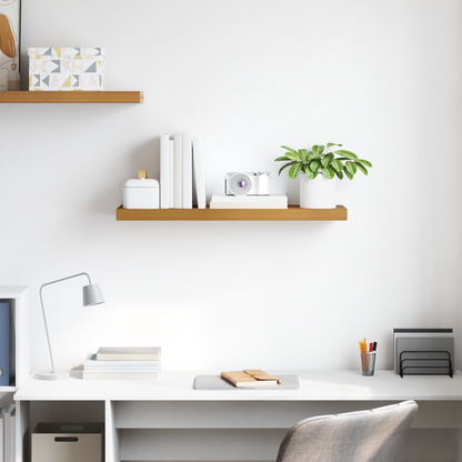 Wall Shelf Wall-mounted Beige 90 x 23.5 x 4 cm Engineered Wood