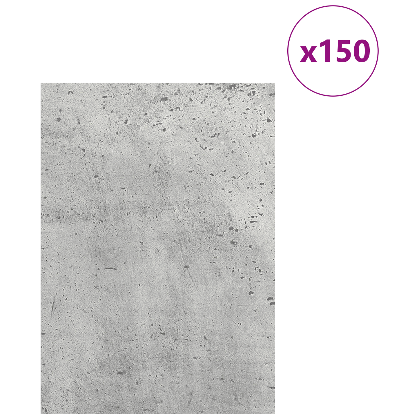 Decor Panels 150 pcs Concrete Grey 21 x 30 x 0.27 cm