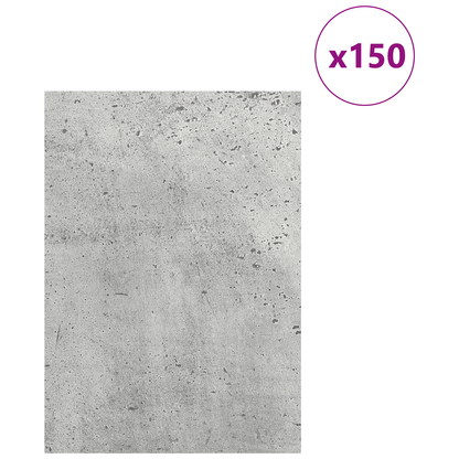 Decor Panels 150 pcs Concrete Grey 21 x 30 x 0.27 cm
