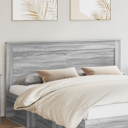 Headboard with Headboard Grey Sonoma 200 cm Engineered Wood