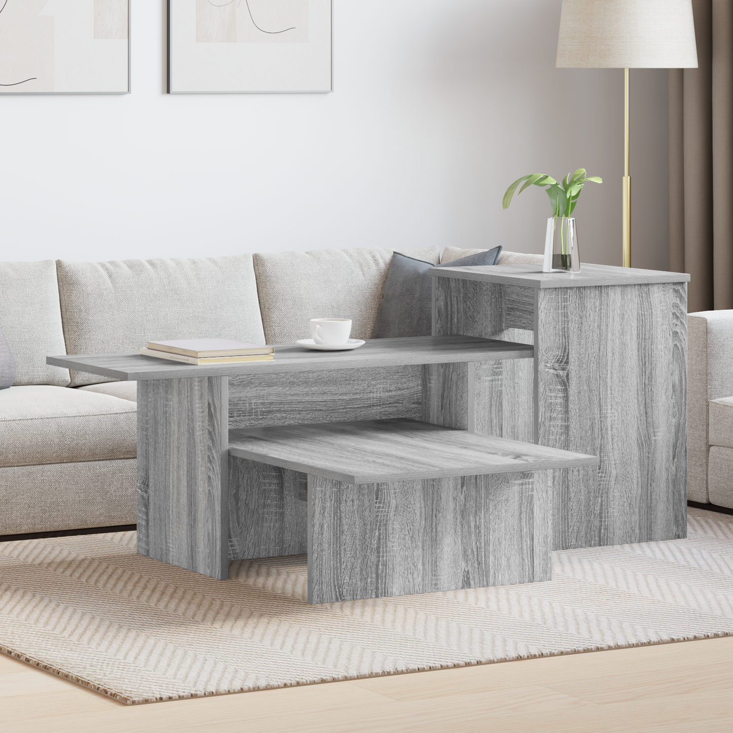 Console Table Grey Sonoma 91.5 x 35 x 38.5 cm Engineered Wood