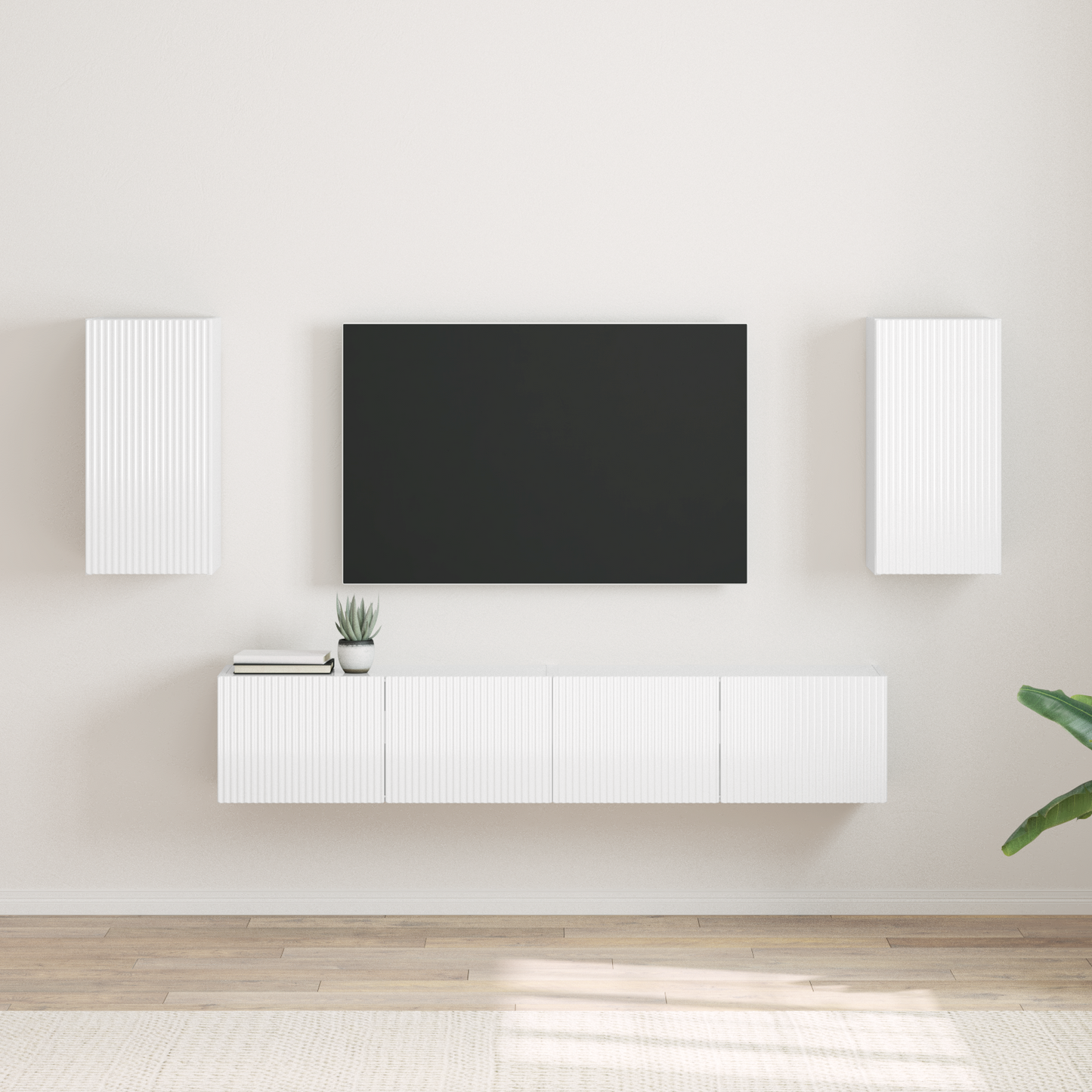TV Wall Cabinet Wall-mounted 2 pcs Gloss White 30 x 31 x 60 cm