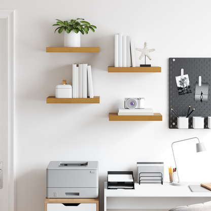 Wall Shelf 4 pcs Beige 40 x 23.5 x 4 cm Engineered Wood