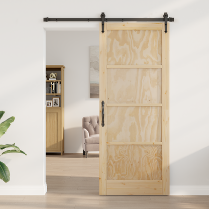 Sliding Door ORKDAL Natural 86 x 211 cm Solid Pine Wood