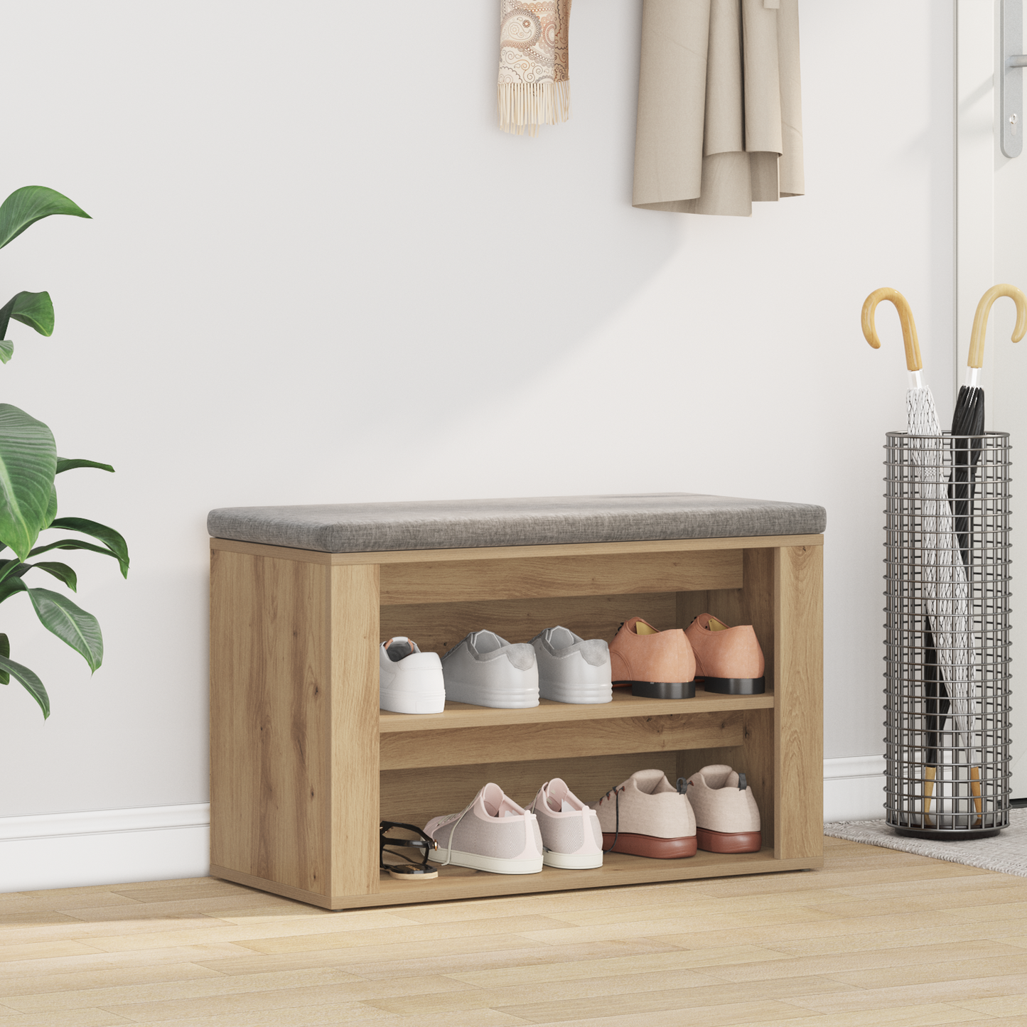 Shoe Rack Artisan oak 75 x 35 x 45 cm Engineered wood