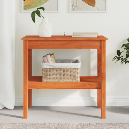Console Table Wax Brown 80 x 40 x 75 cm Solid Pine Wood