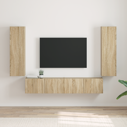TV Wall Cabinet 2 pcs Sonoma 30 x 31 x 100 cm Engineered Wood