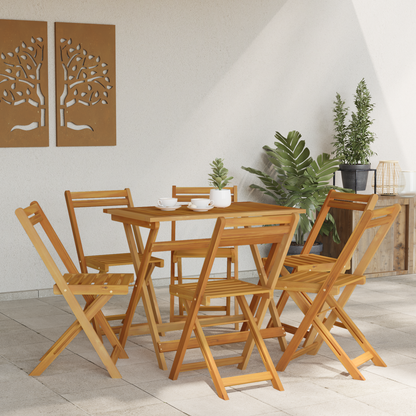 Folding Garden Chairs Folding 6 pcs Natural 40 x 53 x 80 cm