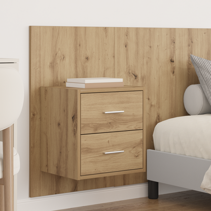 Headboard with Cabinet 3 pcs Artisan Oak Engineered Wood