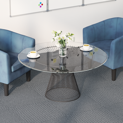 Carpet Tile Light Grey 50 x 50 cm 4 pcs PP and Bitumen