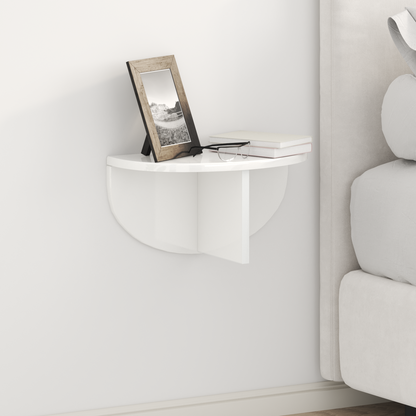 Wall Shelf Wall-mounted 2 pcs High Gloss White 38 x 19 x 19 cm