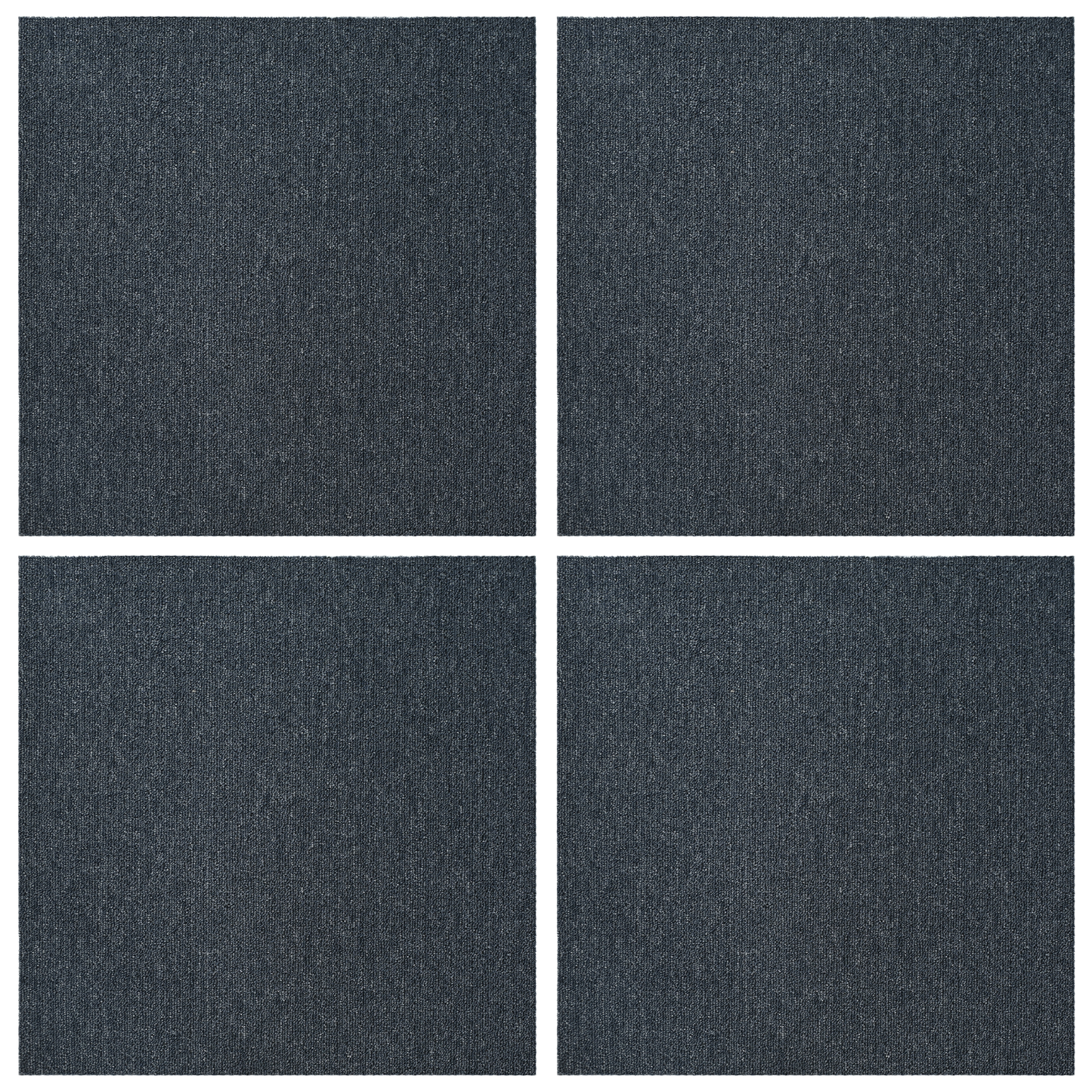 Carpet Tile Blue Grey 50 x 50 cm 4 pcs PP and Bitumen