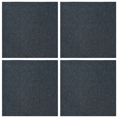 Carpet Tile Blue Grey 50 x 50 cm 4 pcs PP and Bitumen