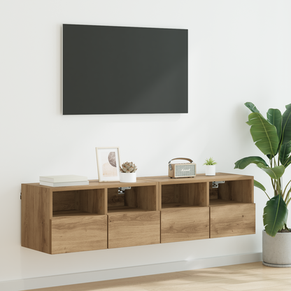 TV Wall Cabinets Wall-mounted 2 pcs Artisan Oak 60 x 30 x 30 cm