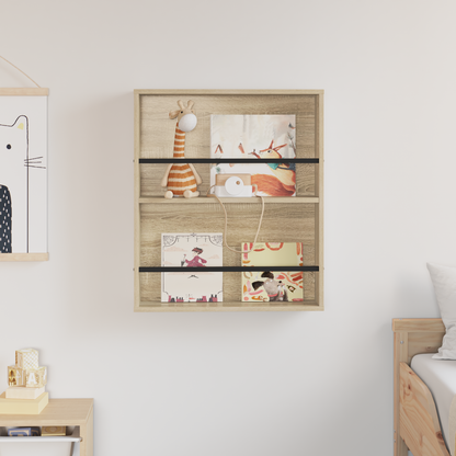 Magazine Rack Sonoma Oak 60 x 12 x 70 cm Engineered Wood