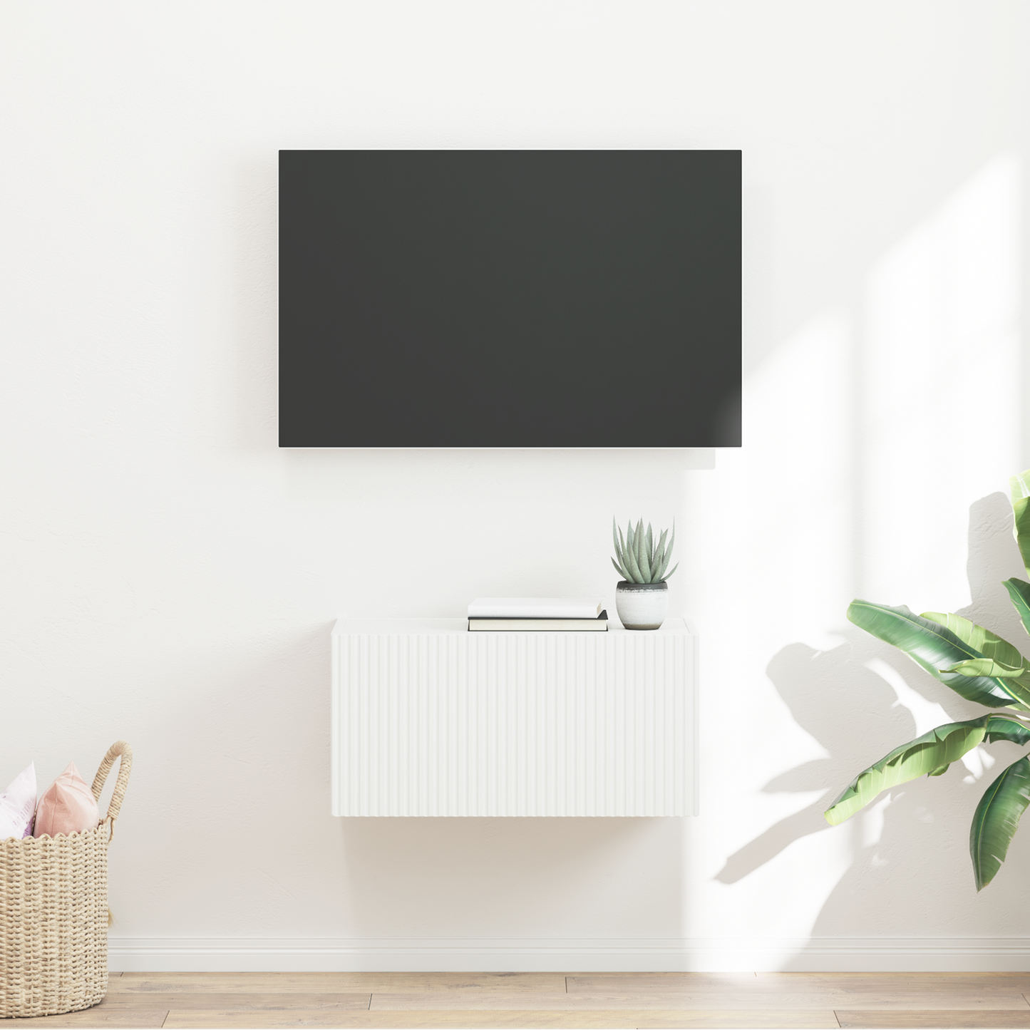 TV Wall Cabinet White 60 x 31 x 29.5 cm Engineered Wood