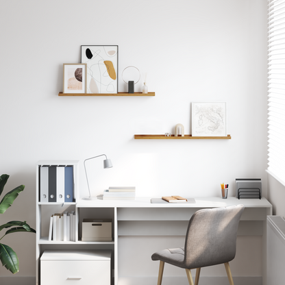 Wall Shelf with Shelf 2 pcs Beige 80 x 9 x 3 cm Engineered Wood