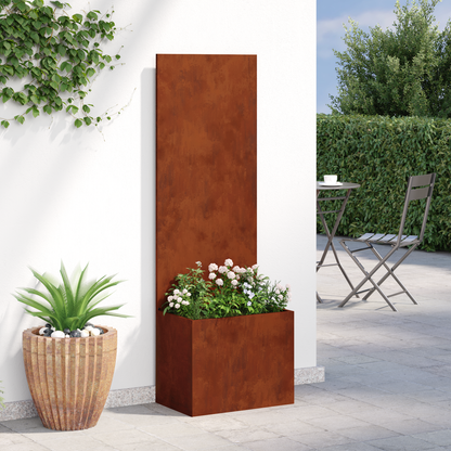 Garden Privacy Screen Rusty 50 x 32 x 150 cm Weathering steel