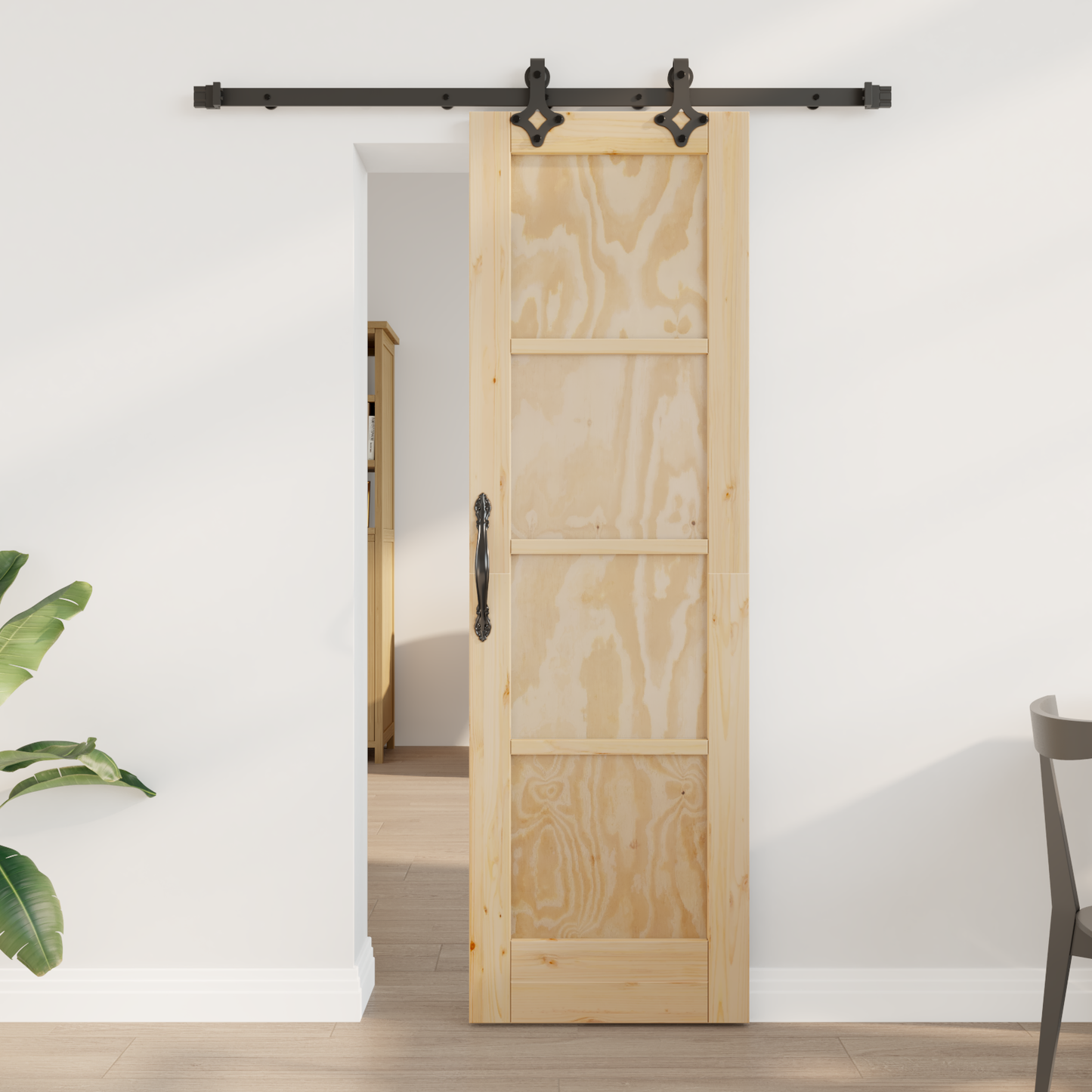 Sliding Door ORKDAL Natural 61 x 198.5 cm Solid Pine Wood