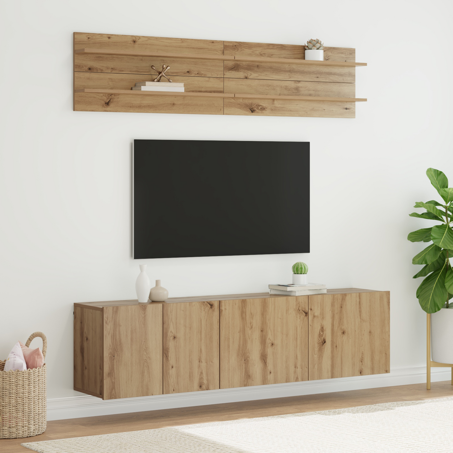 TV Units 6 pcs Artisan oak Engineered wood