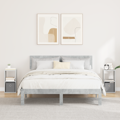 Bedside Table 2 pcs Concrete Grey 25.5 x 22 x 49.5 cm
