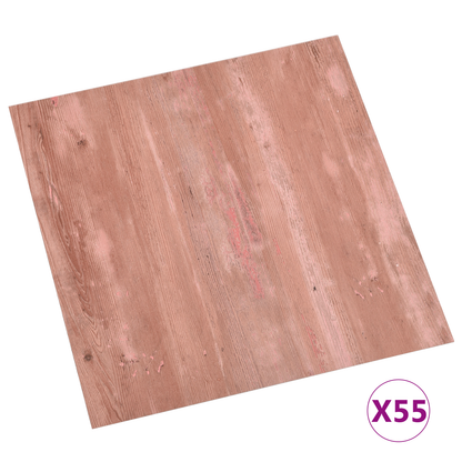 Flooring Planks 55 pcs Red 5.11 m² PVC