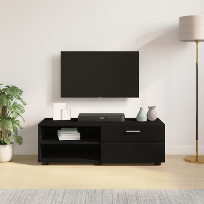 Wooden Cabinet Black 100.5 x 39 x 30 cm Engineered Wood