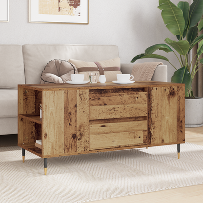 Coffee Table Old Wood 102 x 44.5 x 50 cm Engineered Wood