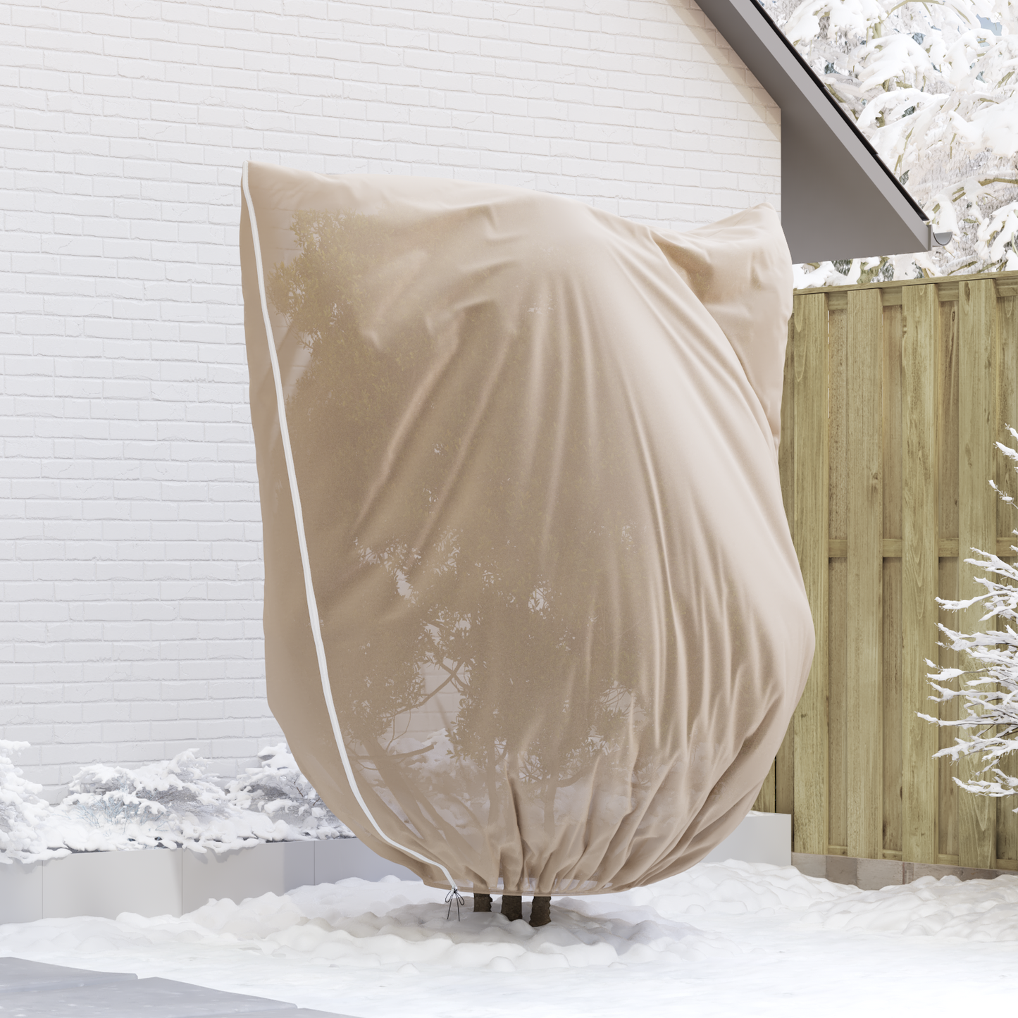 Frost Protection Plant Fleece Covers Beige 2.4 x 2 m