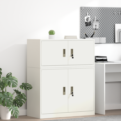 Storage Cabinet White 90 x 40 x 40 cm Steel