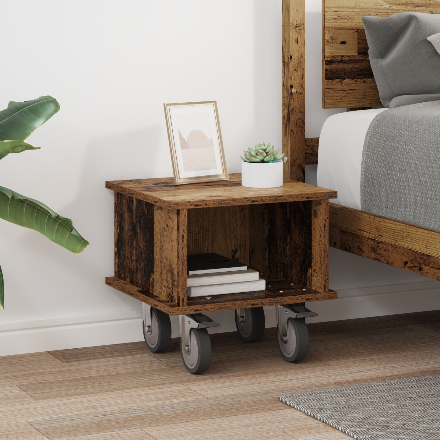 TV Stand Old Wood 37 x 35 x 35 cm Engineered Wood