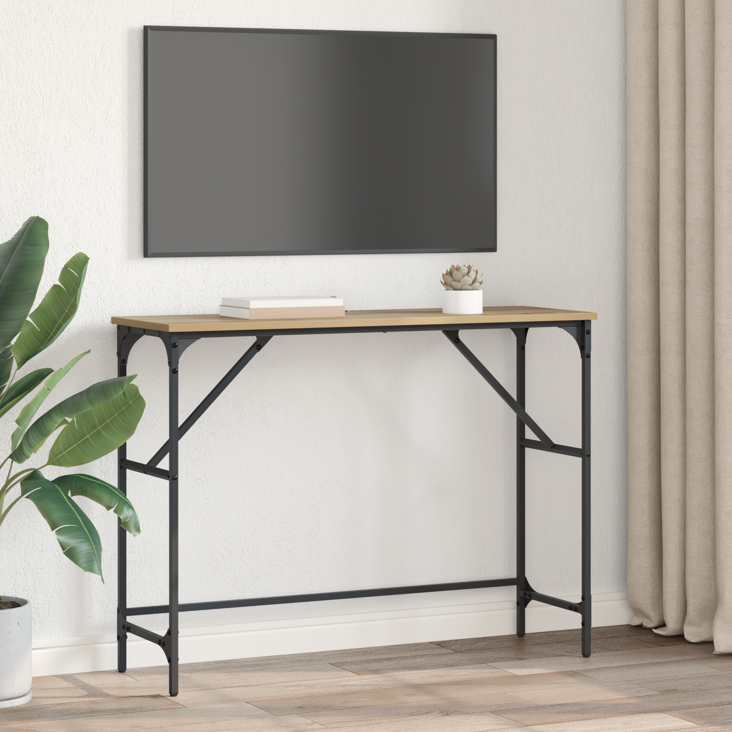 Console Table Artisan Oak 100 x 32 x 75 cm Engineered Wood