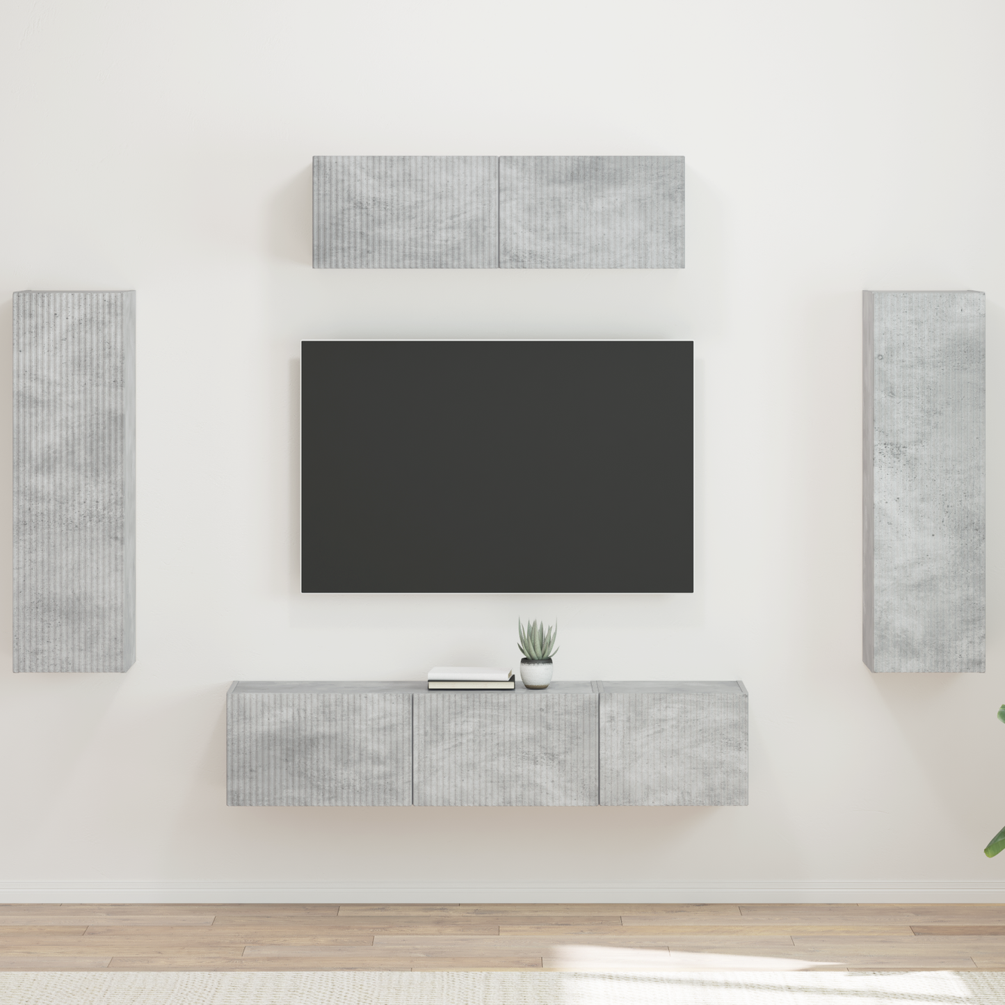 TV Cabinet 5 pcs Concrete Grey