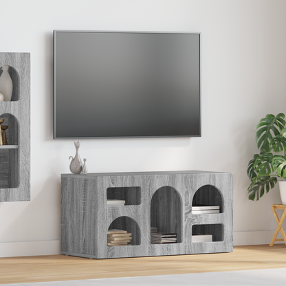 TV Cabinet ELST 80 x 35 x 40 cm Grey Sonoma Engineered Wood