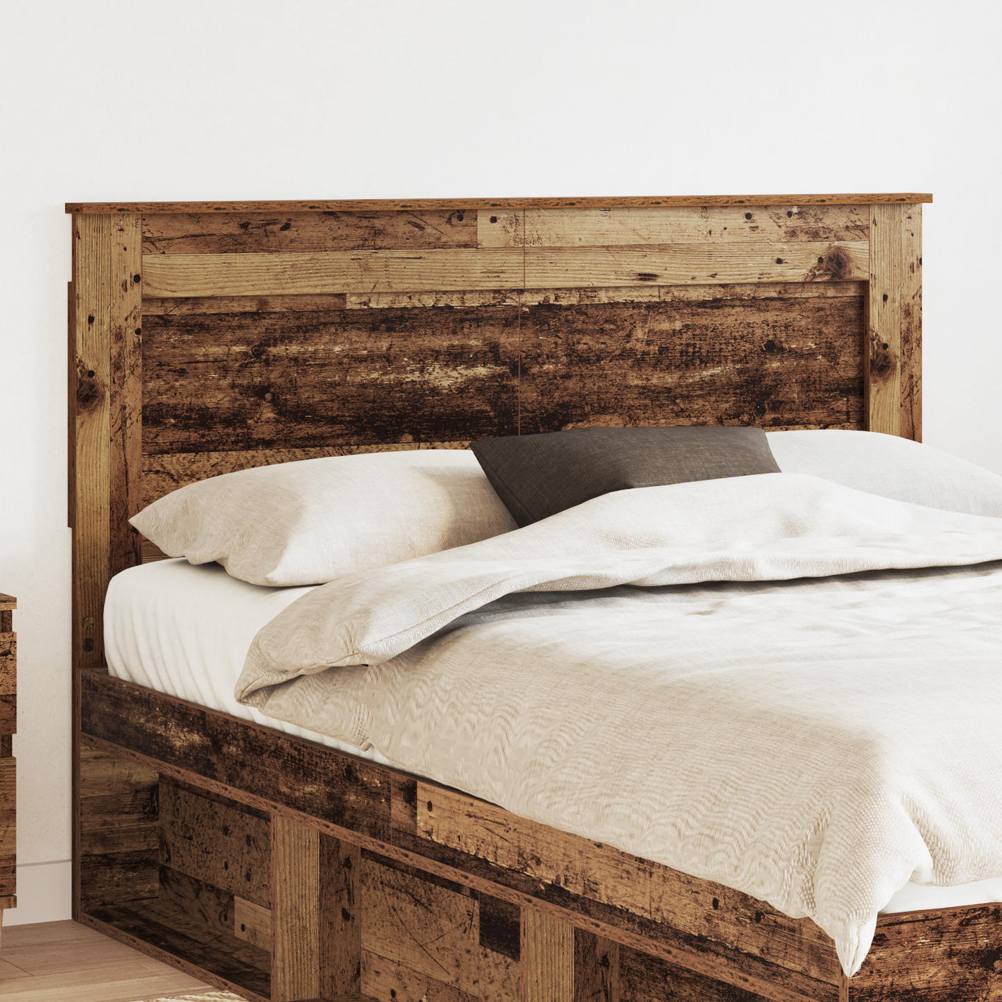 Headboard with Headboard Old Wood 150 cm Engineered Wood