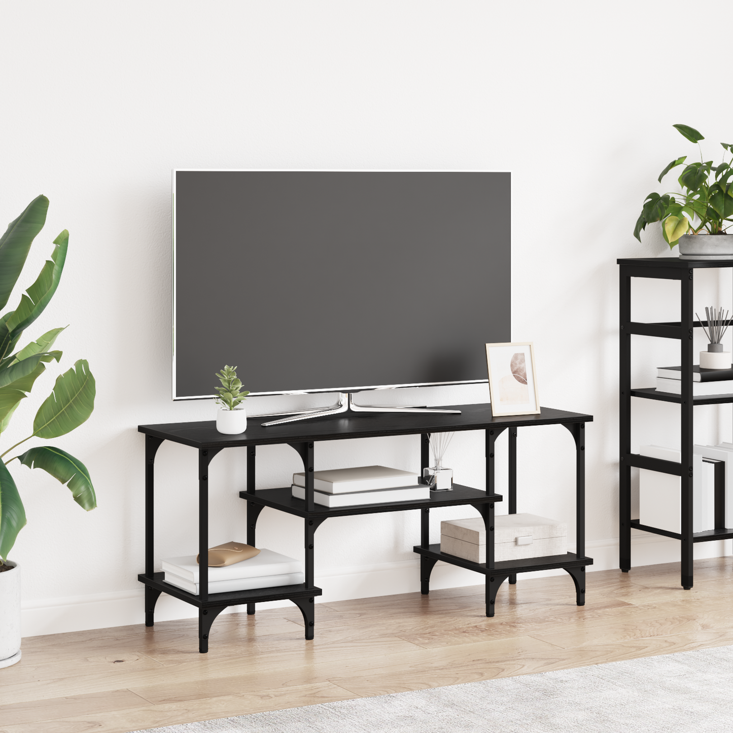 TV Cabinet Black Oak 102 x 35 x 45.5 cm