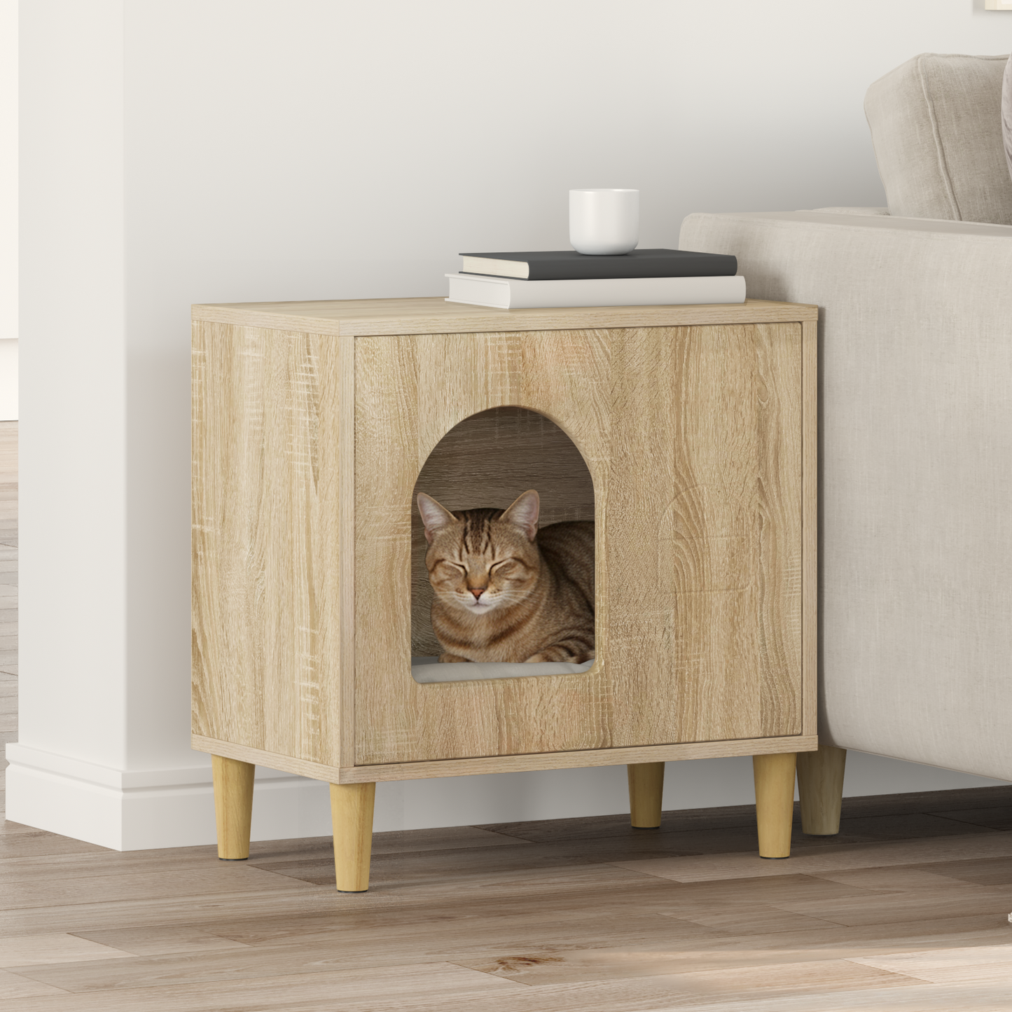 Cat House Sonoma 51 x 30 x 52 cm Engineered Wood