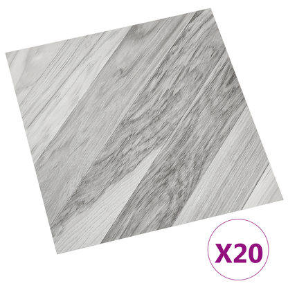 Self-adhesive Flooring Planks 30.5 x 30.5 cm 20 pcs PVC