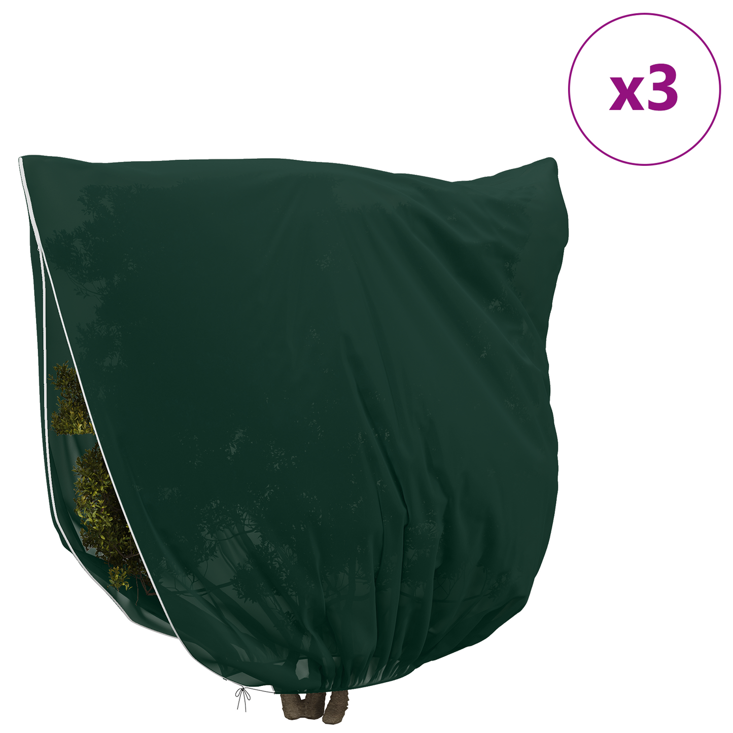 Frost Protection Plant Fleece Covers 3 pcs Green 3.5 x 3.93 m