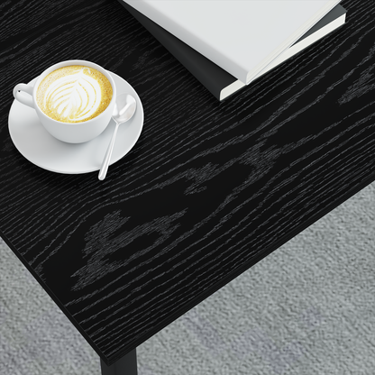 Coffee Table Black Oak 80 x 80 x 45 cm Engineered Wood