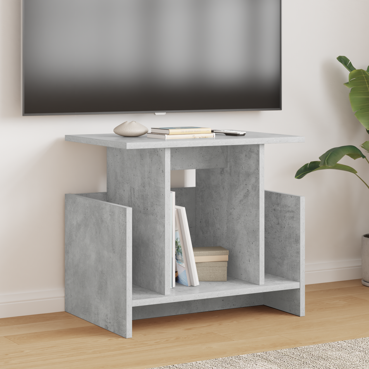 TV Stand 2 pcs Concrete Grey 50 x 35 x 45 cm Engineered Wood